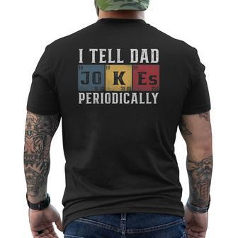 I Tell Dad Jokes Periodically Vintage Mens Back Print T-shirt | Mazezy