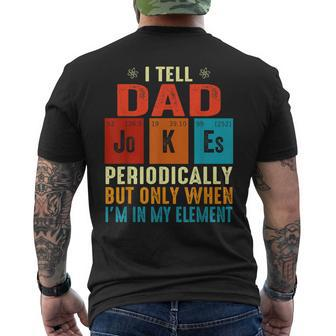 I Tell Dad Jokes Vintage I Tell Dad Jokes Periodically Men's T-shirt Back Print - Monsterry