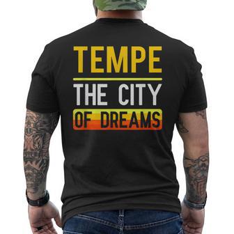 Tempe The City Of Dreams Arizona Souvenir Men's T-shirt Back Print - Monsterry UK