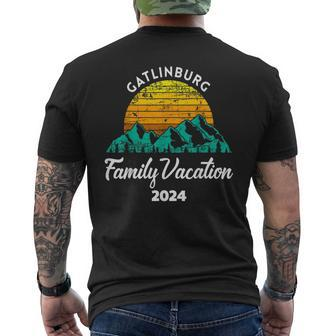 Tennessee Family Vacation Road Trip 2024 Mountain Gatlinburg Men's T-shirt Back Print - Monsterry