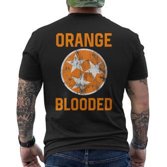 Tennessee Fan Orange Blooded Vol Sports Fan State Flag Tn Men's T-shirt Back Print - Monsterry UK