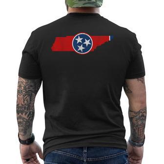 Tennessee Flag Tn Pride State Map Nashville Memphis Men's T-shirt Back Print - Monsterry