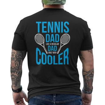 Tennis Dad Cute Father's Day Mens Back Print T-shirt | Mazezy