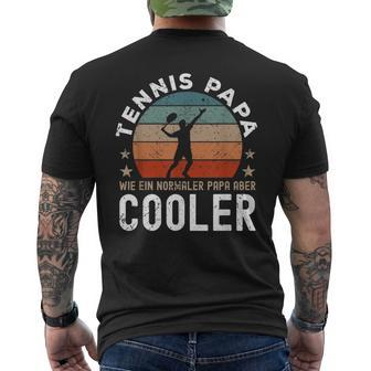 Tennis Papa Tennis Player Slogan T-Shirt mit Rückendruck - Seseable