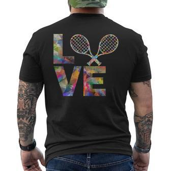 Tennis Player Sports Game Tennis Sports Game Love Men's T-shirt Back Print - Monsterry AU