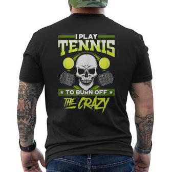 Tennis Players Play Tennis Burn Off Crazy Men's T-shirt Back Print - Monsterry AU