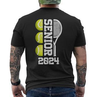 Tennis Senior 2024 Player Class Of 2024 Graduation Game Day Men's T-shirt Back Print - Monsterry