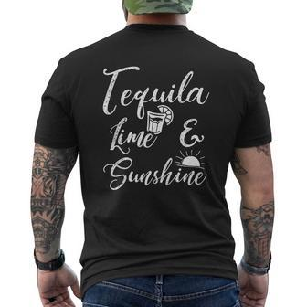 Tequila Lime And Sunshine Tequila Mens Back Print T-shirt - Thegiftio UK