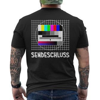 Test Image Sendendeschluss Retro Costume 80S 90S Party Carnival T-Shirt mit Rückendruck - Seseable