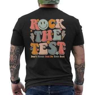 Testing Day Donut Stress Just Do Your Best Cute Men's T-shirt Back Print - Monsterry CA