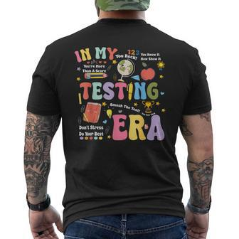In My Testing Era Motivational Testing Day Teacher Men's T-shirt Back Print | Mazezy UK