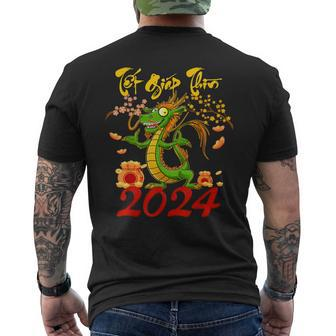 Tet Giap Thin Chuc Mung Nam Moi Vietnamese New Year 2024 Men's T-shirt Back Print - Seseable