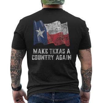 Make Texas A Country Again Secede Men's T-shirt Back Print - Monsterry CA
