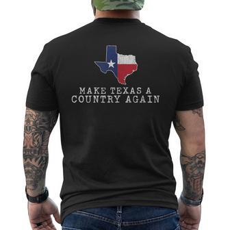 Make Texas A Country Again Graphic White Idea Men's T-shirt Back Print - Monsterry CA