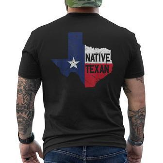 Texas Flag Native Texan Men's T-shirt Back Print - Monsterry AU