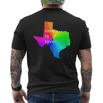 Texas Gay Pride Mens Back Print T-shirt - Seseable