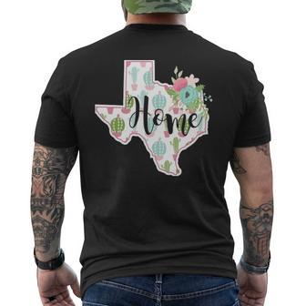 Texas Home Cactus Men's T-shirt Back Print | Mazezy