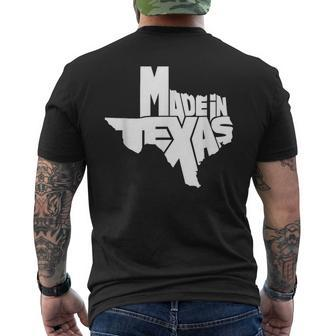 Texas Map Made In Texas Throwback Classic Men's T-shirt Back Print - Thegiftio UK