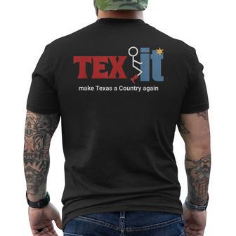 Texas I Stand With Texas Make Texas A Country Again Men's T-shirt Back Print - Monsterry DE