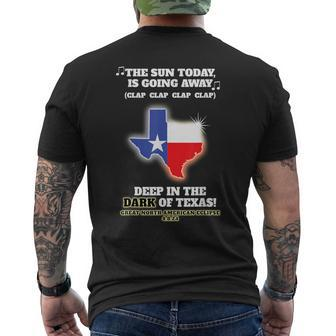 Texas Total Eclipse 2024 Deep In The Dark Of Texas Eclipse Men's T-shirt Back Print | Mazezy