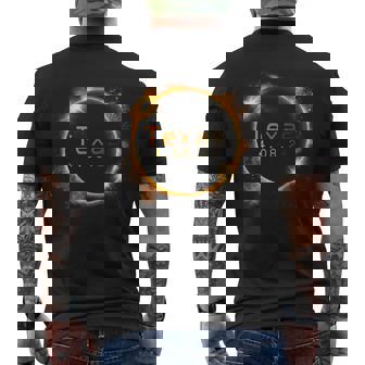 Texas Total Solar Eclipse 2024 Solar Eclipse Men's T-shirt Back Print - Seseable
