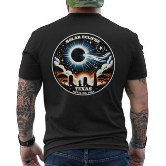 Texas Total Solar Eclipse Totality Monday April 8 2024 Men's T-shirt Back Print - Seseable