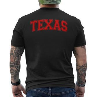Texas Varsity Style Text Sports Athletic Jersey Style Men's T-shirt Back Print - Thegiftio UK