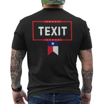 Texit Make Texas A Country Again Texas Secede Texas Exit Men's T-shirt Back Print - Monsterry UK