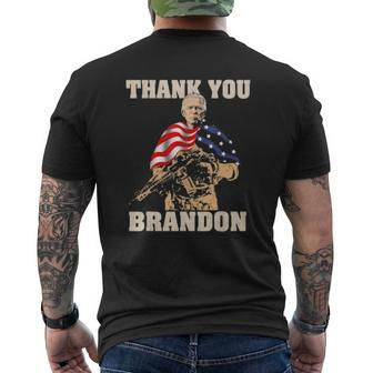 Thank You Brandon Veterans Day Mens Back Print T-shirt | Mazezy