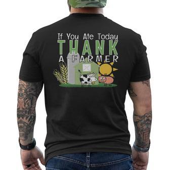 Thank A Farmer – Farmers Market – Agriculture Men's T-shirt Back Print | Mazezy