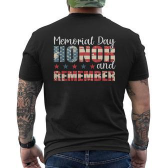 Thank You Patriotic Memorial Day 4Th Of July Us Flag Men's T-shirt Back Print - Monsterry UK