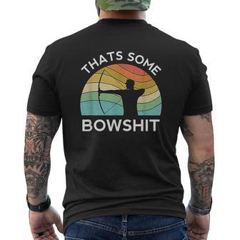 Thats Some Bowshit Archery Bow Compound Shoot Mens Back Print T-shirt - Thegiftio UK