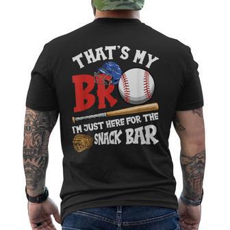 That's My Bro I'm Just Here For Snack Bar Brother's Baseball Men's T-shirt Back Print - Monsterry DE