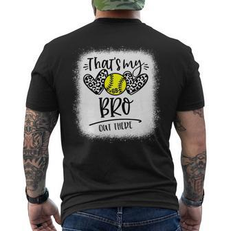 That's My Bro Out There Number 69 Softball Brother Men's T-shirt Back Print - Monsterry
