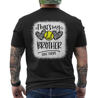 That's My Brother Out There Number 69 Softball Bro Men's T-shirt Back Print - Monsterry DE