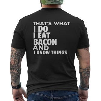 That's What I Do Bacon Lover Mens Back Print T-shirt - Thegiftio UK