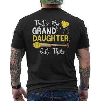 That's My Grand Daughter Out There Softball Granddaughter Men's T-shirt Back Print - Monsterry UK