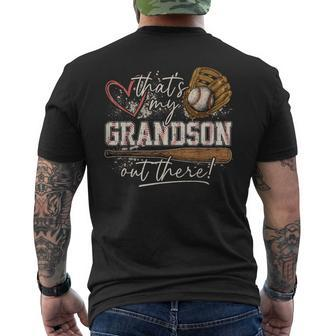 That's My Grandson Out There Baseball Grandma Men's T-shirt Back Print | Mazezy DE