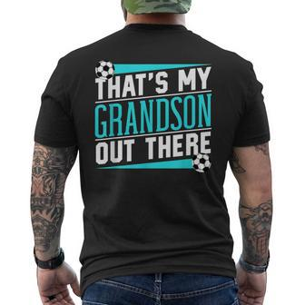 That's My Grandson Out There Soccer Hobby Sports Athlete Men's T-shirt Back Print - Monsterry