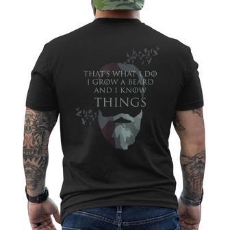 That's What I Do I Grow Beard And I Know Things Men's T-shirt Back Print - Monsterry CA