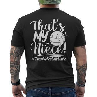 That's My Niece Proud Volleyball Auntie Volleyball Aunt Men's T-shirt Back Print - Seseable