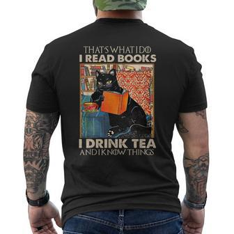 Thats What I Do I Read Book I Drink Tea & I Know Things Mens Back Print T-shirt - Thegiftio UK