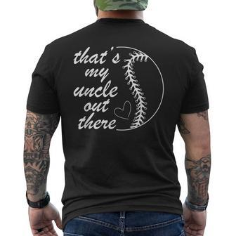 That's My Uncle Out There Baseball Player Niece Nephew Men's T-shirt Back Print | Mazezy AU