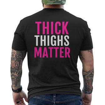 Thick Thighs Matter Gym Fitness Tee Powerlifting Mens Back Print T-shirt | Mazezy