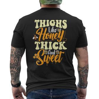 Thighs Like Honey Thick And Sweet Thick Thighs Men's T-shirt Back Print - Monsterry AU