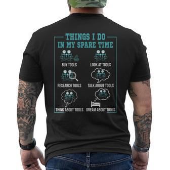 Things I Do In My Spare Time Ac Installer Hvac Technician Men's T-shirt Back Print | Mazezy