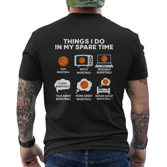 Things I Do In My Spare Time Basketball Christmas Mens Back Print T-shirt - Thegiftio UK