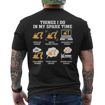Things I Do In My Spare Time Dream Cranes Men's T-shirt Back Print | Mazezy