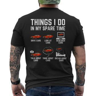 Things I Do In My Spare Time Car Enthusiast Car Lover Mens Back Print T-shirt - Thegiftio UK