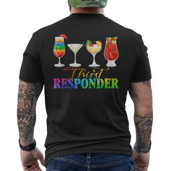 Thirst Response Responder Bartender Mixologists Men's T-shirt Back Print - Monsterry AU